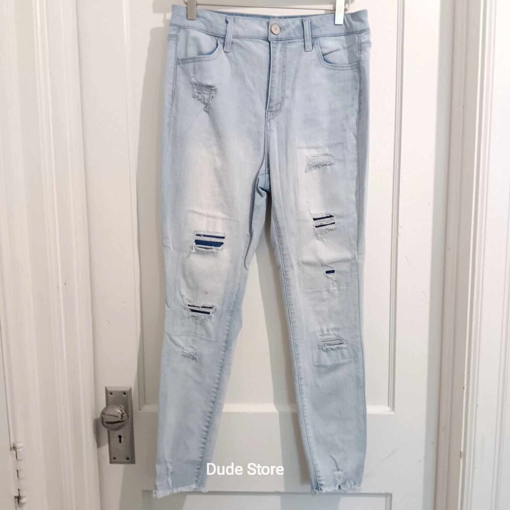 SO Women Ultimate Ankle Jegging Jeans *Size 13* Stretch Light Wash Blue Denim